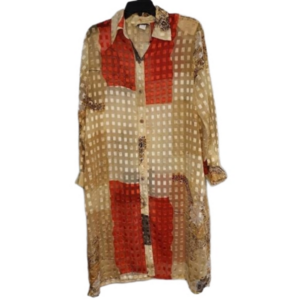 F.A.D Vintage Patchwork Printed Sheer Dress